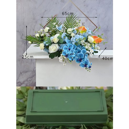 조화 센터피스 매장 인테리어 장식 호텔 데스크 결혼식 꽃장식, 1개, H