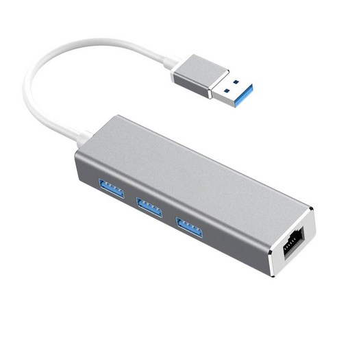 USB 3.0 기가비트 이더넷 네트워크 어댑터 1000Mbps USB 어댑터 노트북, 95.7x28x16.5mm, 알루미늄 합금, 그레이