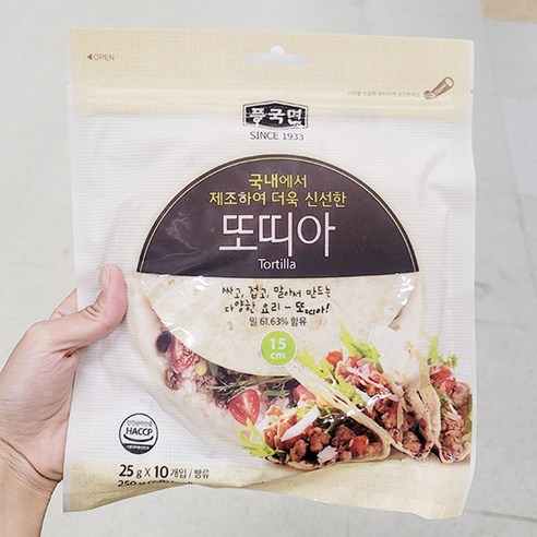 풍국면 또띠아 15cm 10p, 250g, 1개 통밀또띠아 풍국면 또띠아 15cm 10p, 250g, 1개 통밀또띠아