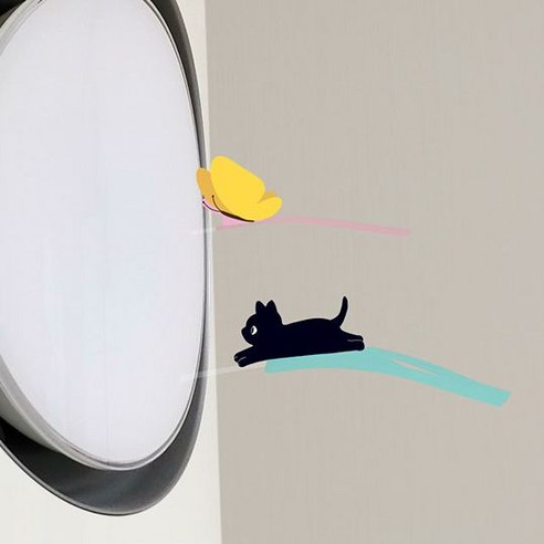  스탠드 전용 가방 거치대 룸앤티비, 블랙 액세서리 투빌에어컨 바람개비 선풍기 악세사리 꾸미기 바람종이 선풍기에 붙이는 종이, 커피소녀와 아이스크림