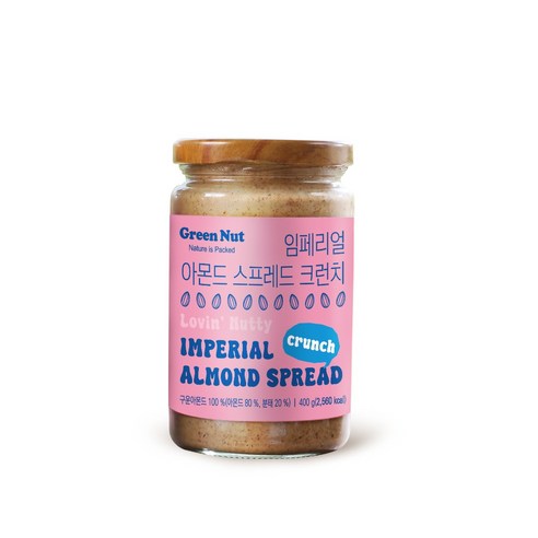 임페리얼 아몬드스프레드 크런치 100% 대용량, 400g, 1개