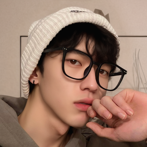 밀레니안경 남녀공용 뿔테 블루라이트 차단 안경