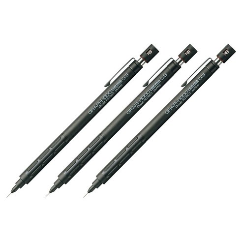 펜텔 그래프 1000 포 프로 샤프, 0.3mm, 3개