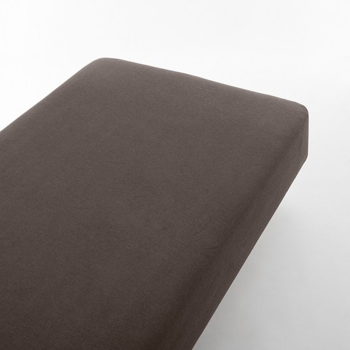 무인양품 MUJI 면 플란넬 매트리스 커버, 다크브라운