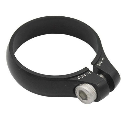 자전거 안장 클램프 합금 31.6mm 안장 기둥 고정 클립 안장 지지대 튜브 잠금 장치, 블랙 34.9, 31.8mm, 설명