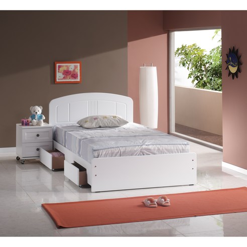 세홈 이랜드 서랍형 +단면매트리스, 화이트