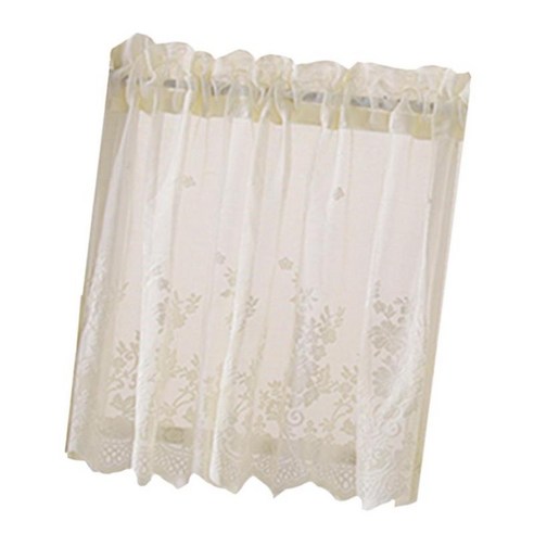 작은 창용 1 패널 보일 쉬어 커튼 Valance 일반 계층, 크림, Polyster
