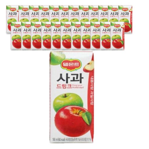 롯데칠성 델몬트 사과드링크팩 190ml 24팩, 1박스