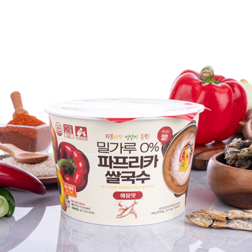 밀가루 0% 파프리카 쌀국수 해물맛, 72개, 92g