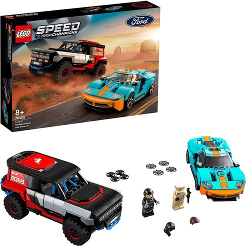 LEGO 스피드 챔피언 - 포드 GT 헤리티지 에디션 및 브롱코 R (76905.), One Color, 단품, 한개옵션0