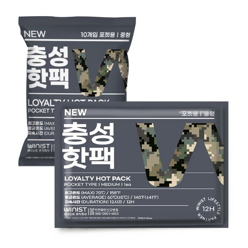 충성 NEW 핫팩 포켓용 중형 100g x 10p, 1개