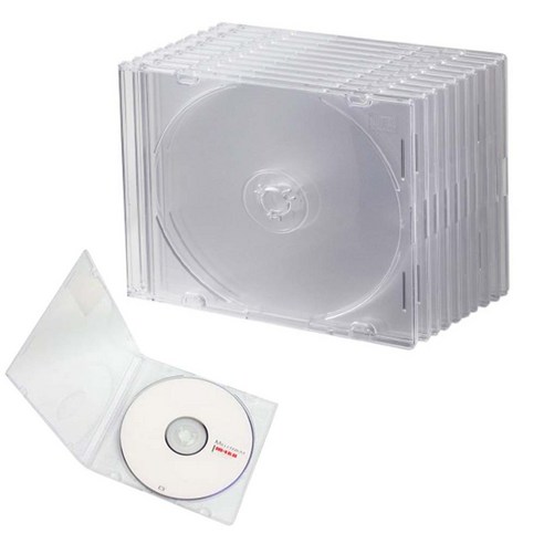 로제트월드 CD케이스(10개입)-CD DVD 보관케이스 투명 연질 보관함, 1개, 투명(10p)