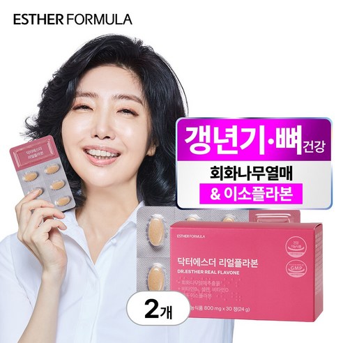 여에스더 리얼플라본 회화나무열매추출물 갱년기 영양제, 30정, 2박스