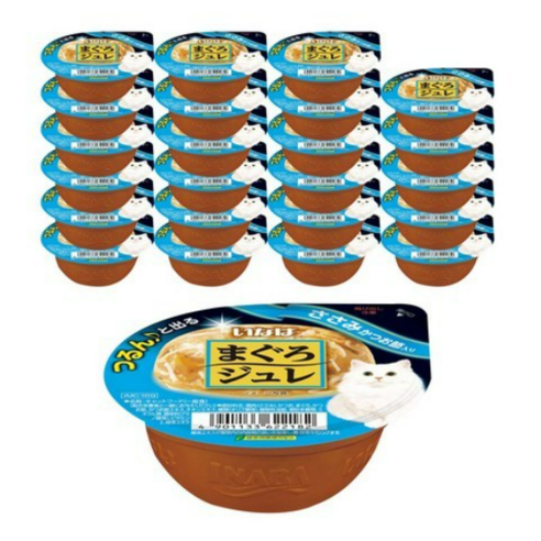 이나바 마구로쥬레 고양이간식, 닭가슴살+가다랑어포, 65g, 24개