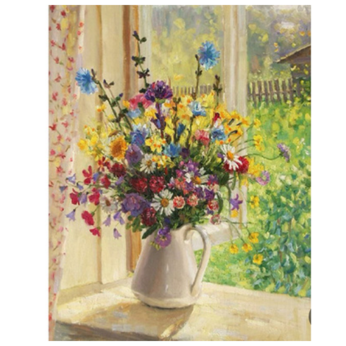 장미 데이지 해바라기 백합 모란 화초 보석십자수 DIY 키트 40*50cm 17종, 003