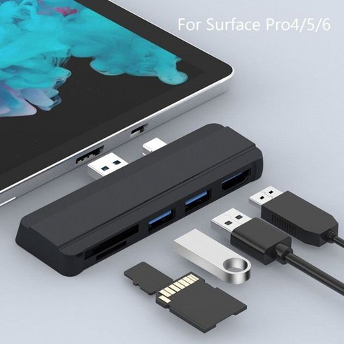 알루미늄 합금 USB 3.0 허브 도킹 스테이션 마이크로 소프트 서피스 프로 4/5/6 용 SD/TF 카드 리더기 기가, 03 B06-S