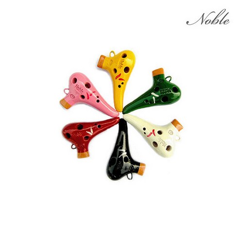 도자기 미니 오카리나 (목걸이용) Mini Ocarina, 단품, 분홍