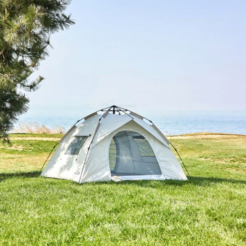  휴캠핑을 위한 최적의 캠핑용품 집합 캠핑전문관 류보브 아웃도어 초간편 접이식 원터치 텐트 5인용