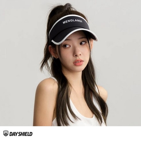여성용 필수품: 챙넓은 벙거지 모자 골프모자 13 데이실드 파워 액티브 UV 자외선 차단 스포츠 썬캡 바이저