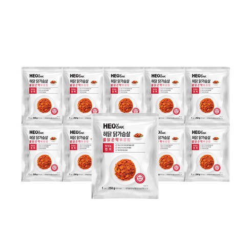 허닭 닭가슴살 불닭 곤약볶음밥 250g, 40개