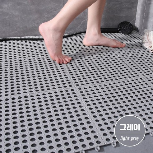 플랜와이 12개 욕실 발코니 화장실 미끄럼 방지 패드 12P, 그레이 16개