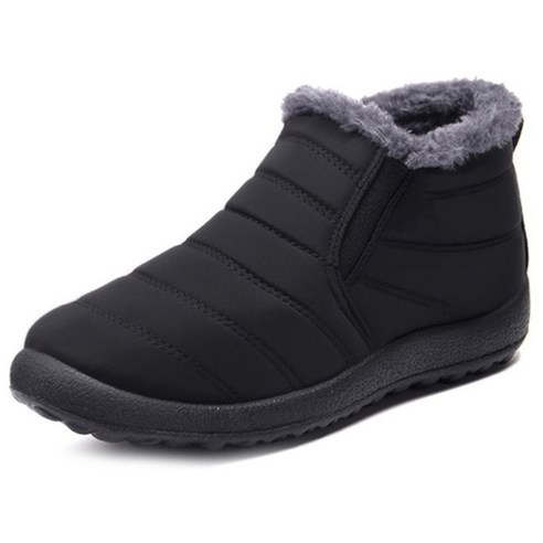 블루맥스 남여공용 패딩밴드 방수 털 방한화 초경량 부츠 슬립온은 따뜻하고 편안한 신발입니다.