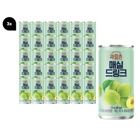 과일촌 매실 드링크, 180개, 175ml