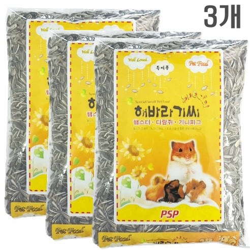 로라펫 애니멀파크 해바라기씨, 380g, 3개