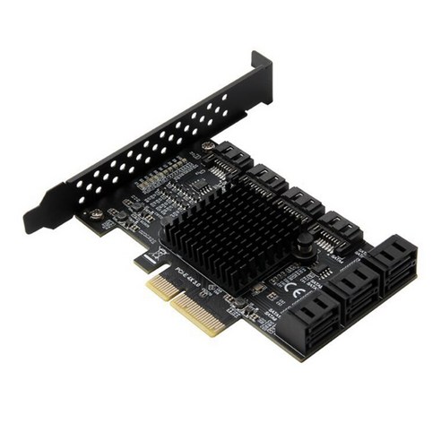 노 브랜드 PCIe SATA 카드 10 포트 6Gbps 3.0-PCIe 확장 카드 데스크탑 PC용 JMB575 칩 내장 어댑터 변환기