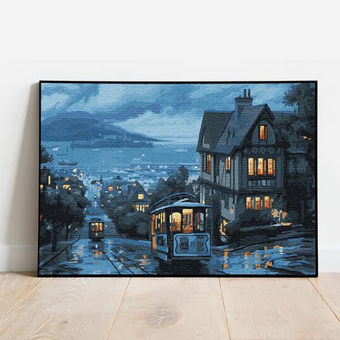 플레이어바웃 DIY 명화 그리기 세트 40 x 50 cm, 도시의기찻길, 1개
