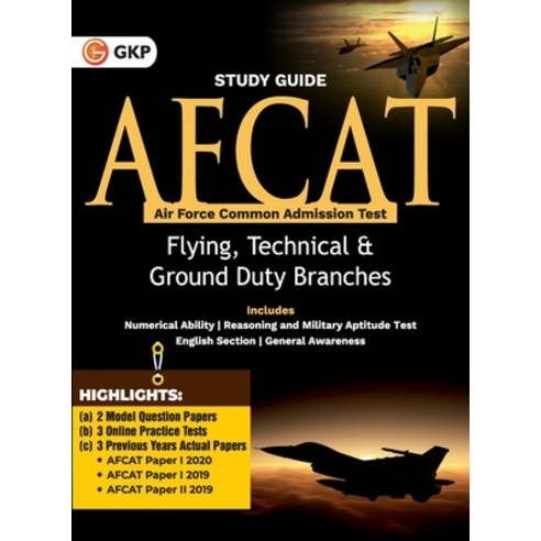 (영문도서) AFCAT (Air Force Common Admission Test) 2021: Guide ( For Flying Technical & Ground Duty Bra... Paperback, G.K Publications Pvt.Ltd, English, 9789391061463