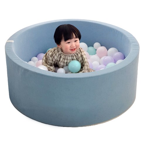 소아베 아기 볼풀장 범퍼가드 플레이 매트 촉감놀이, 마린블루