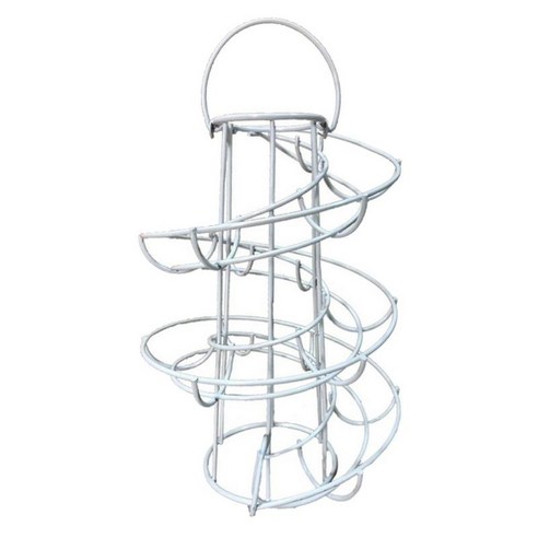 철 계란 스켈터 홀더 랙 스탠드 공간 절약형 계란 24개 조리대 - 레드 18x30.5cm, 화이트