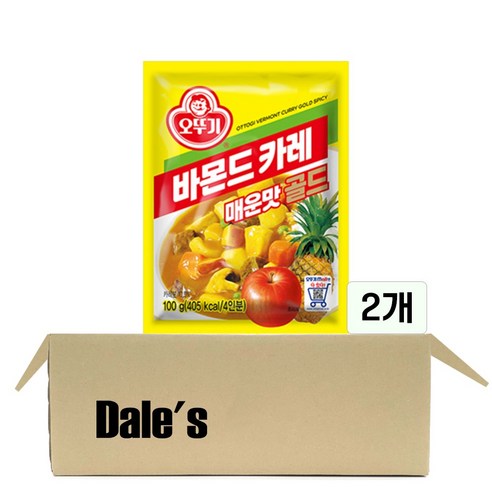 데일즈기획 오뚜기 바몬드카레 골드 매운맛, 2개, 100g