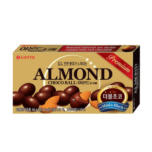 롯데웰푸드 아몬드 초코볼, 46g, 6개