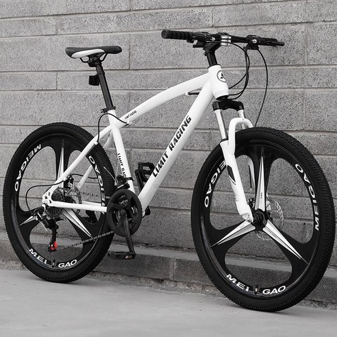27인치 자전거 하이브리드 바이크 오프로드 입문용 27단, 24단, 27.5인치, 3나이프 흰색