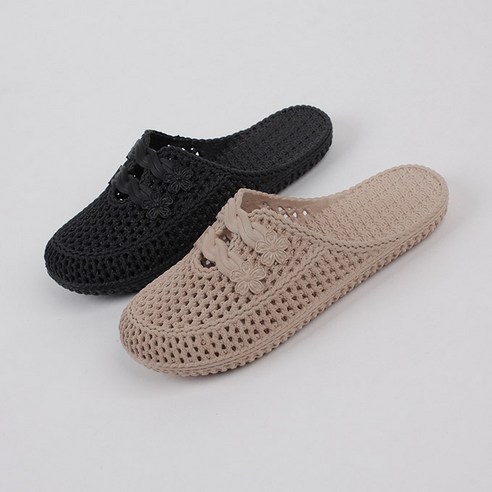 펀칭 슬리퍼 젤리슈즈 여성 2cm 실내외겸용