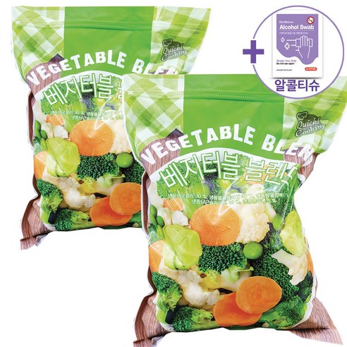 베지터블 블렌드 2KG X 2 [아이스박스] + 더메이런 알콜티슈, 2개 - 기타뿌리채소 | 쿠팡