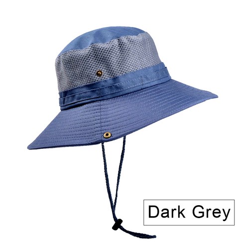 [LF] [LF] 남성 모자 버킷햇 아웃도어 자외선 차단 모자, K31-DarkGrey