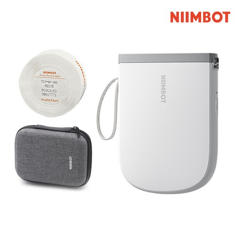 시노링크 라벨프린터 D11 PRO 라벨기 님봇 NIIMBOT, 1개, A. D11 PRO 화이트[라벨지+파우치]
