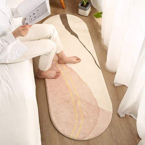 DFMEI 심플 모던 캐시미어 베드카펫 침실 베드카펫 롱 패드, DFMEI 소파 가루, 40 * 120cm.