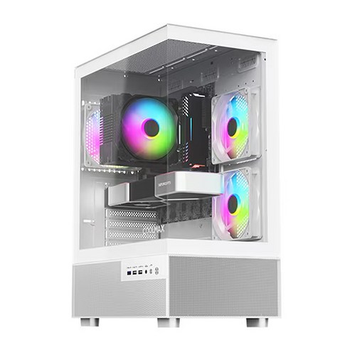 호스트컴 게이밍 조립컴퓨터 데스크탑 PC 본체, 화이트, 게이밍PC01 12100F + 1650, 500GB, 16GB, WIN11 Home