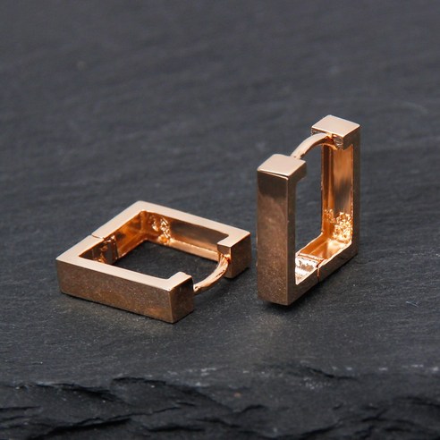 주리에떼의 18K 핑크골드 원터치 귀걸이: 빛나는 아름다움을 위한 현대적인 감성과 편안한 디자인의 완벽한 조화