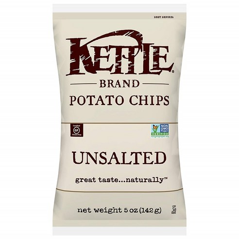 케틀브랜드 포테이토 칩, Unsalted, 142g