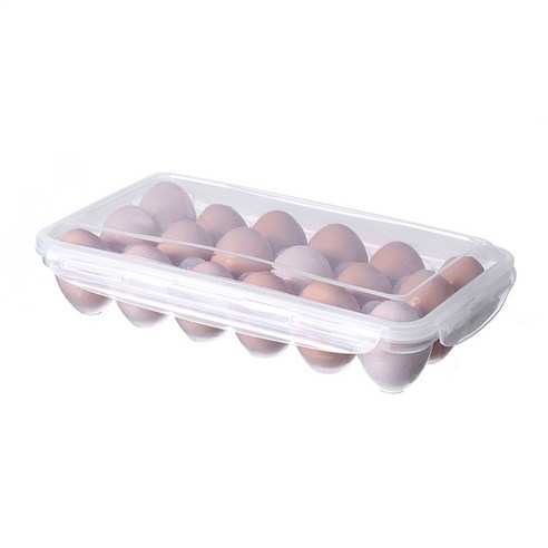 Kadapar 18 세포 뚜껑 냉장고 계란 랙 쌓을 수있는 가정용, 1개