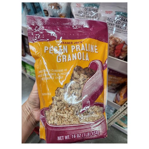 미국 트레이더조 Trader Joe's Pecan Praline Granola 피칸 프랄린 그래놀라, 1개, 454g