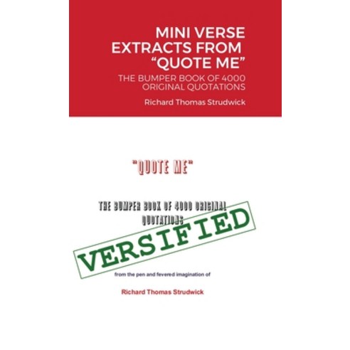 Mini Verse Extracts from "quote Me" - Digest Hardcover, Lulu.com, English, 9781716358715