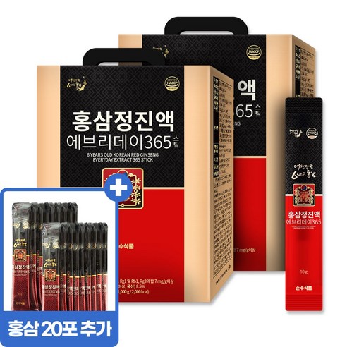 순수식품 홍삼정진액 에브리데이 365 스틱, 10g, 200개