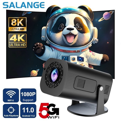 휴대용 미니빔프로젝터 Salange 1080P 풀HD 가정용 스마트 빔프로젝터 홈시네마 안드로이드 11.0 스마트빔 캠핑용 한글지원 2K 4K 지원, Salange-07