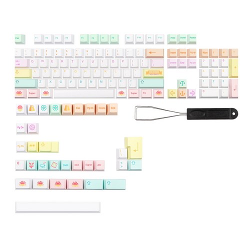 137 Keys Coloradas Keycap 체리 프로파일 MX 스위치 GK61 64 108 6.25U 7U 스페이스 바 키보드 염료 Subb 영어 키 모자, 하나, 보여진 바와 같이